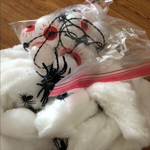 Halloween Spider and Eyeball Decor Set. RESERVED for Kat